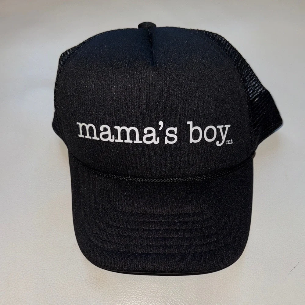 Mother Trucker Hat 'Mama's Boy' Black, kids one size